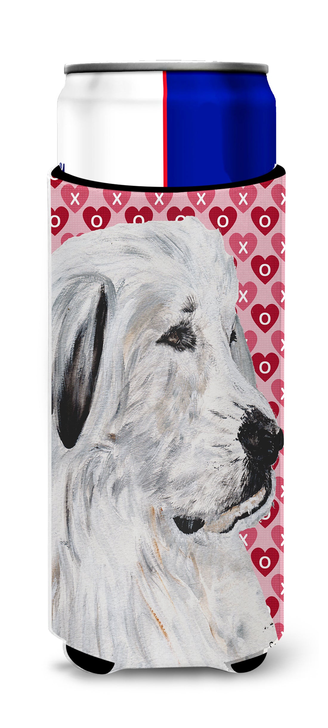 Great Pyrenees Hearts and Love Ultra Beverage Insulators for slim cans SC9714MUK.