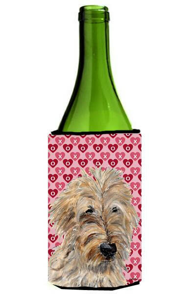 Golden Doodle 2 Hearts and Love Wine Bottle Beverage Insulator Hugger SC9715LITERK by Caroline&#39;s Treasures