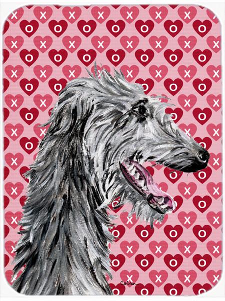 Scottish Deerhound Hearts and Love Glass Cutting Board Large Size SC9717LCB by Caroline&#39;s Treasures