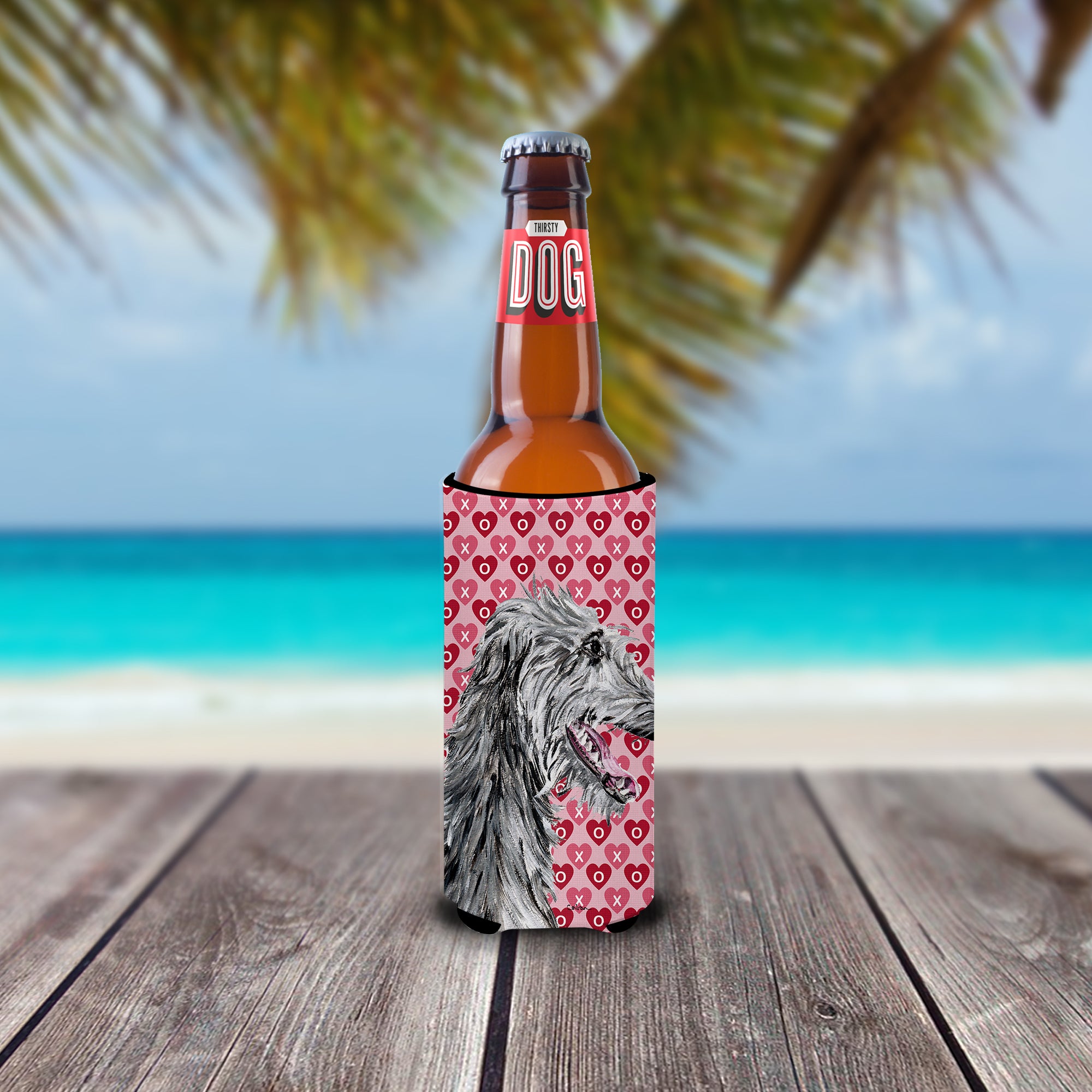 Scottish Deerhound Hearts and Love Ultra Beverage Insulators for slim cans SC9717MUK