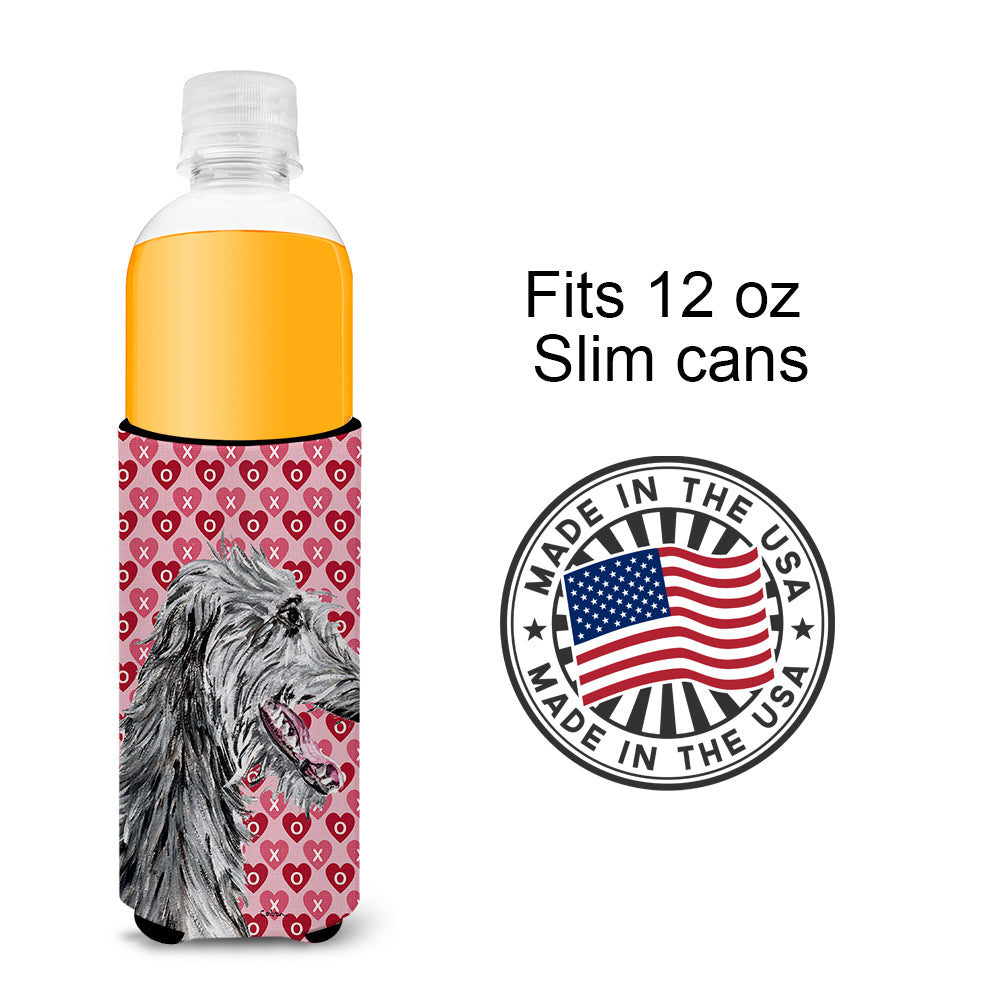 Scottish Deerhound Hearts and Love Ultra Beverage Insulators for slim cans SC9717MUK.