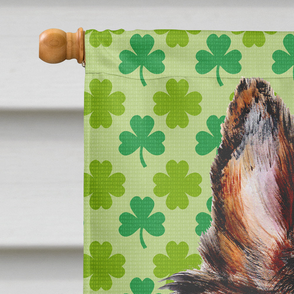 Collie Lucky Shamrock St. Patrick's Day Flag Canvas House Size SC9718CHF  the-store.com.