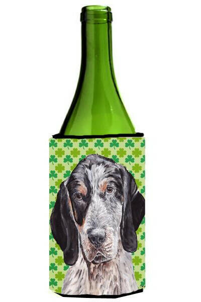 Blue Tick Coonhound Lucky Shamrock St. Patrick's Day Wine Bottle Beverage Insulator Hugger SC9721LITERK by Caroline's Treasures