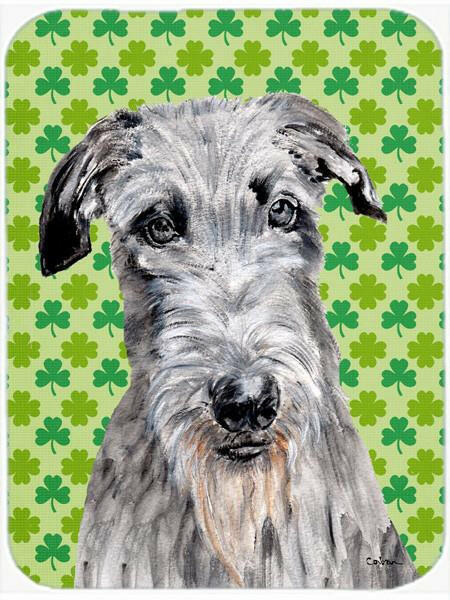 Scottish Deerhound Lucky Shamrock St. Patrick&#39;s Day Mouse Pad, Hot Pad or Trivet SC9730MP by Caroline&#39;s Treasures