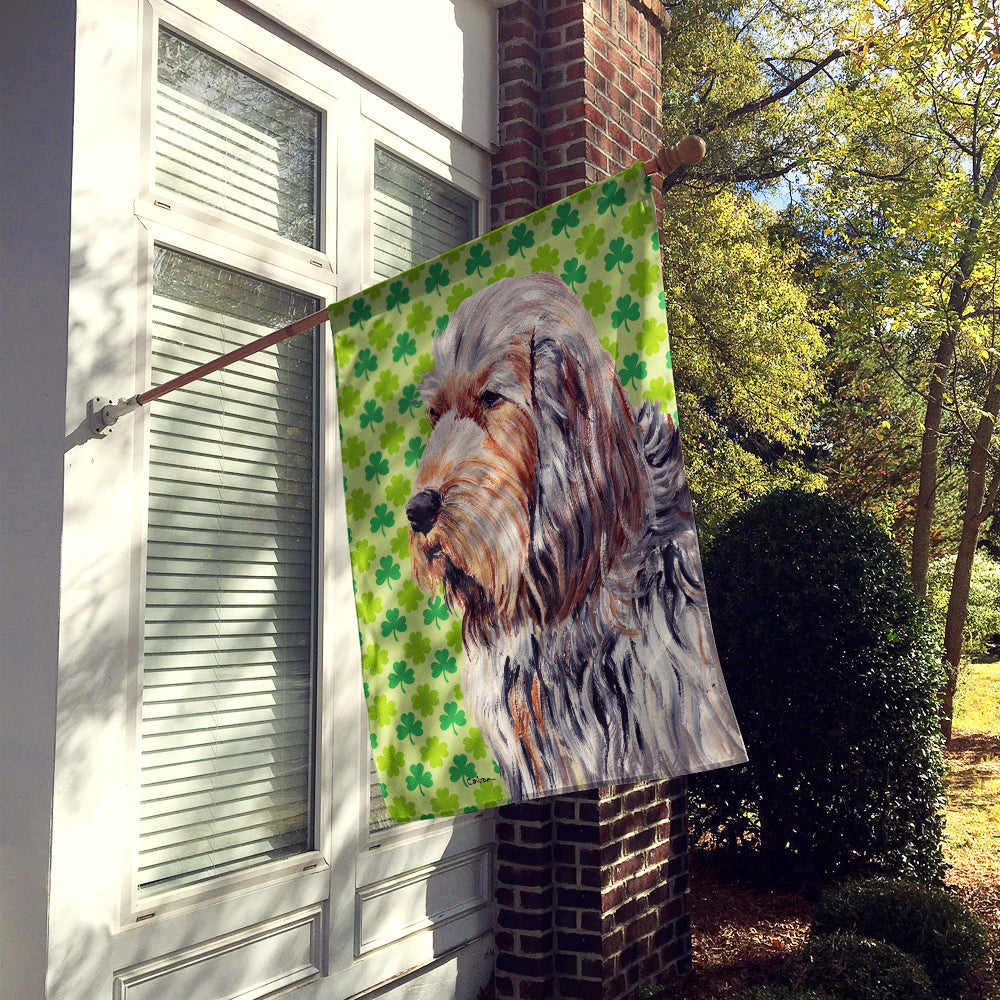 Otterhound Lucky Shamrock St. Patrick's Day Flag Canvas House Size SC9732CHF