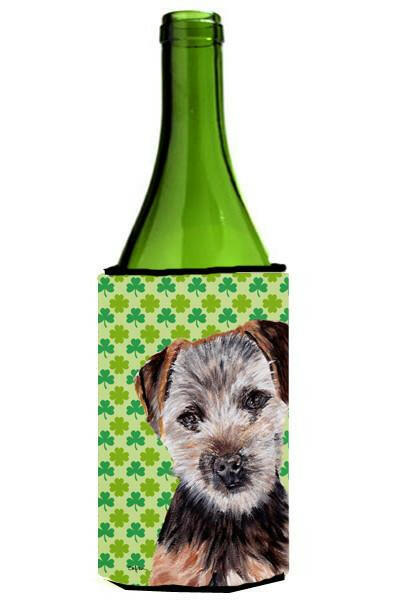 Norfolk Terrier Puppy Lucky Shamrock St. Patrick&#39;s Day Wine Bottle Beverage Insulator Hugger SC9735LITERK by Caroline&#39;s Treasures