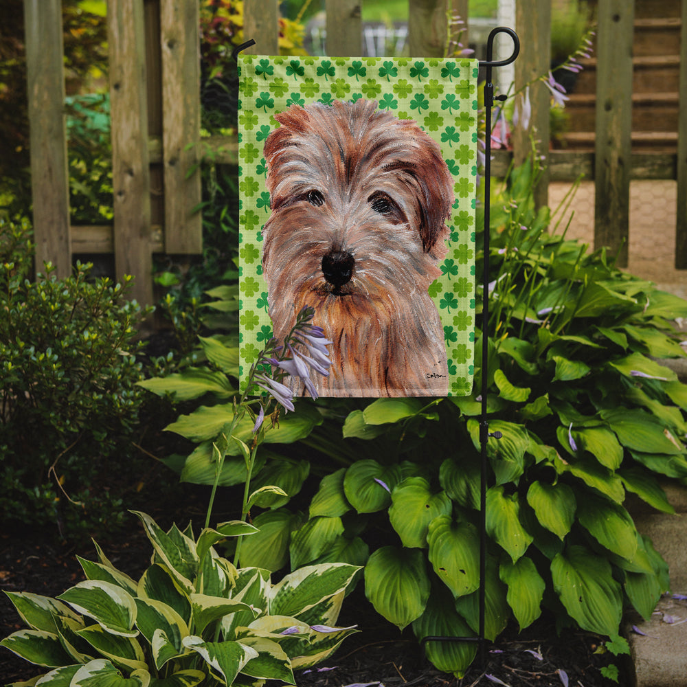 Norfolk Terrier Lucky Shamrock St. Patrick's Day Flag Garden Size SC9736GF