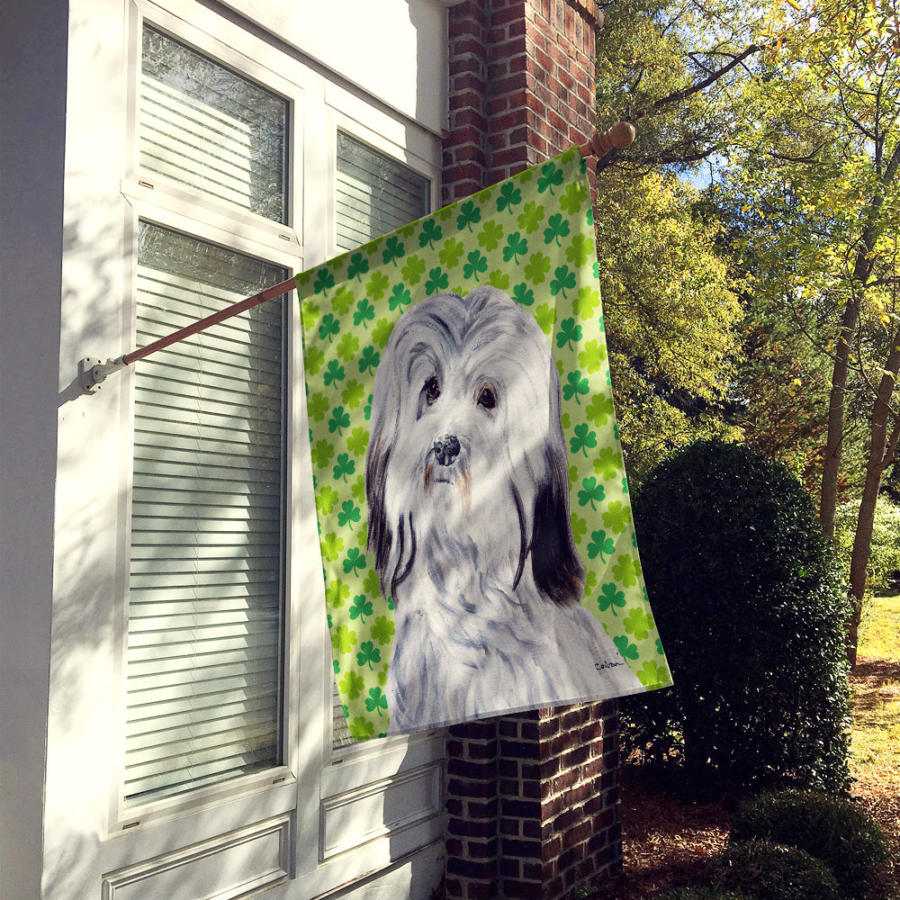 Havanese Lucky Shamrock St. Patrick's Day Flag Canvas House Size SC9737CHF  the-store.com.