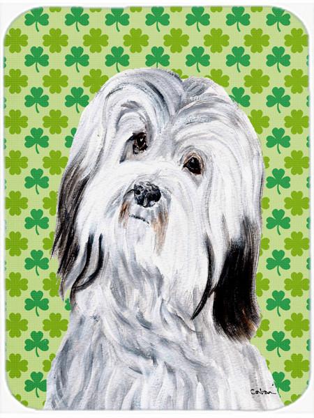 Havanese Lucky Shamrock St. Patrick&#39;s Day Glass Cutting Board Large Size SC9737LCB by Caroline&#39;s Treasures
