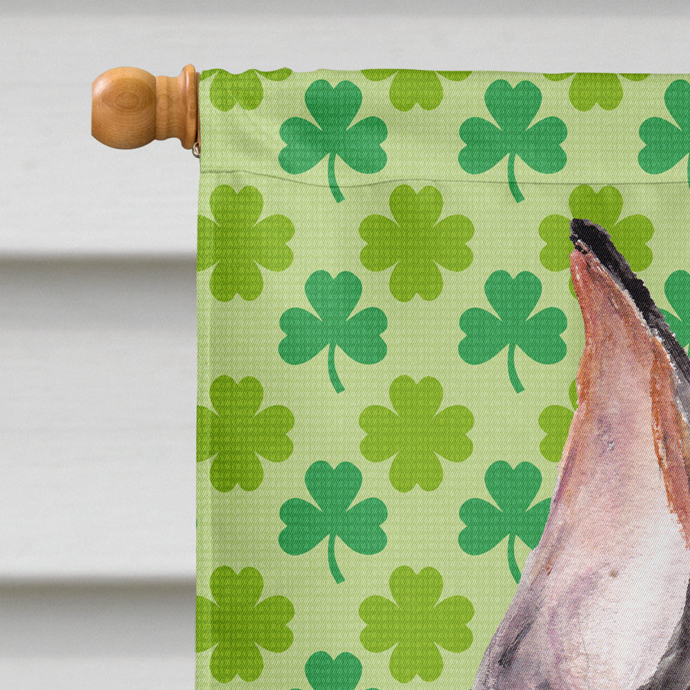 German Pinscher Lucky Shamrock St. Patrick's Day Flag Canvas House Size SC9740CHF  the-store.com.