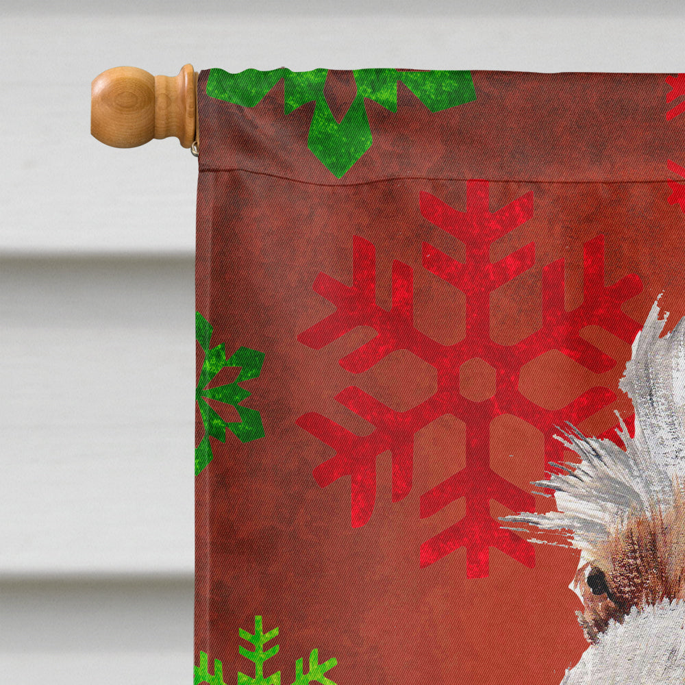 Otterhound Red Snowflakes Holiday Flag Canvas House Size SC9756CHF