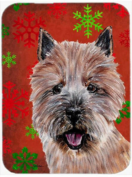 Norwich Terrier Red Snowflakes Holiday Mouse Pad, Hot Pad or Trivet SC9758MP by Caroline's Treasures