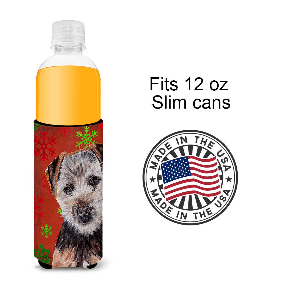 Norfolk Terrier Puppy Red Snowflakes Holiday Ultra Beverage Isolateurs pour canettes minces SC9759MUK