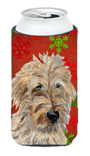 Golden Doodle 2 Red Snowflakes Holiday Tall Boy Beverage Insulator Hugger SC9763TBC by Caroline&#39;s Treasures