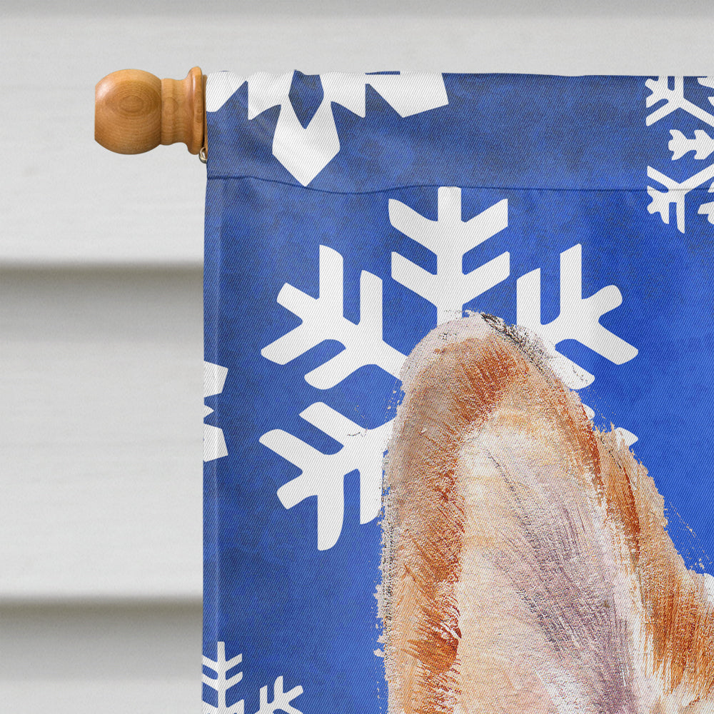 Cardigan Corgi Winter Snowflakes Flag Canvas House Size SC9768CHF
