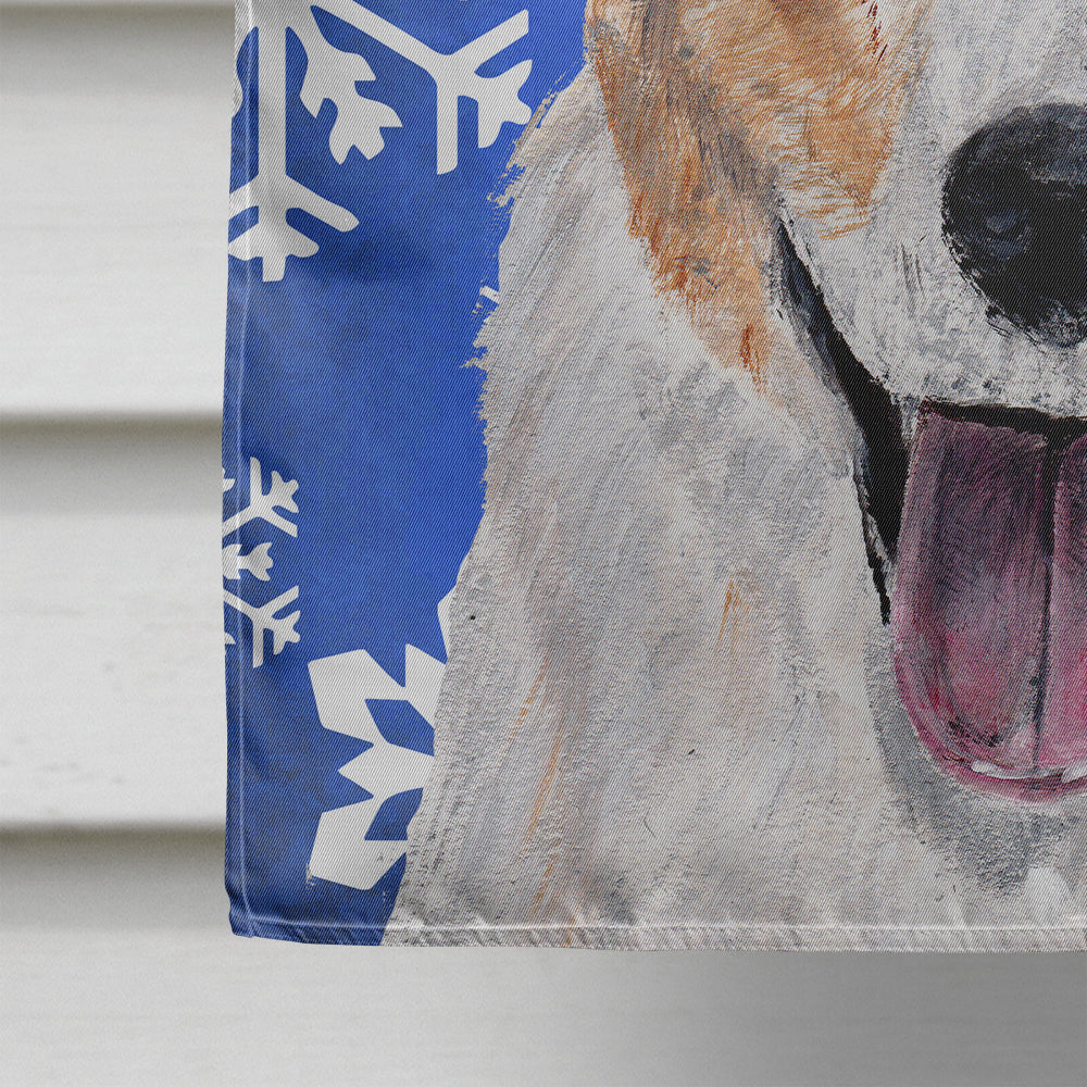 Cardigan Corgi Winter Snowflakes Flag Canvas House Size SC9768CHF