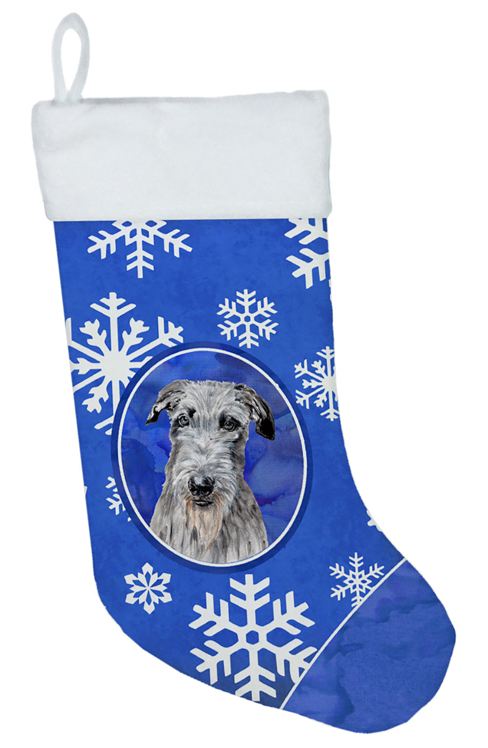 Scottish Deerhound Winter Snowflakes Christmas Stocking SC9778-CS