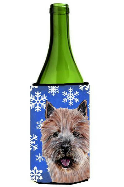 Norwich Terrier Winter Snowflakes Wine Bottle Beverage Insulator Hugger SC9782LITERK by Caroline&#39;s Treasures