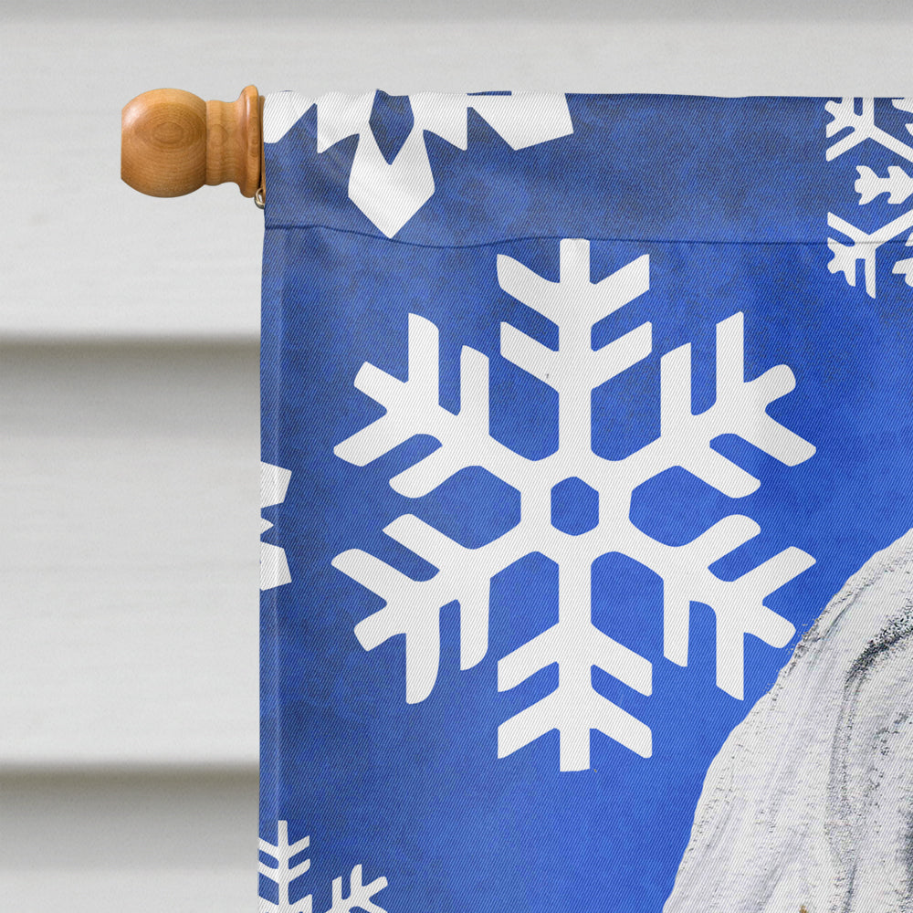 Havanese Winter Snowflakes Flag Canvas House Size SC9785CHF