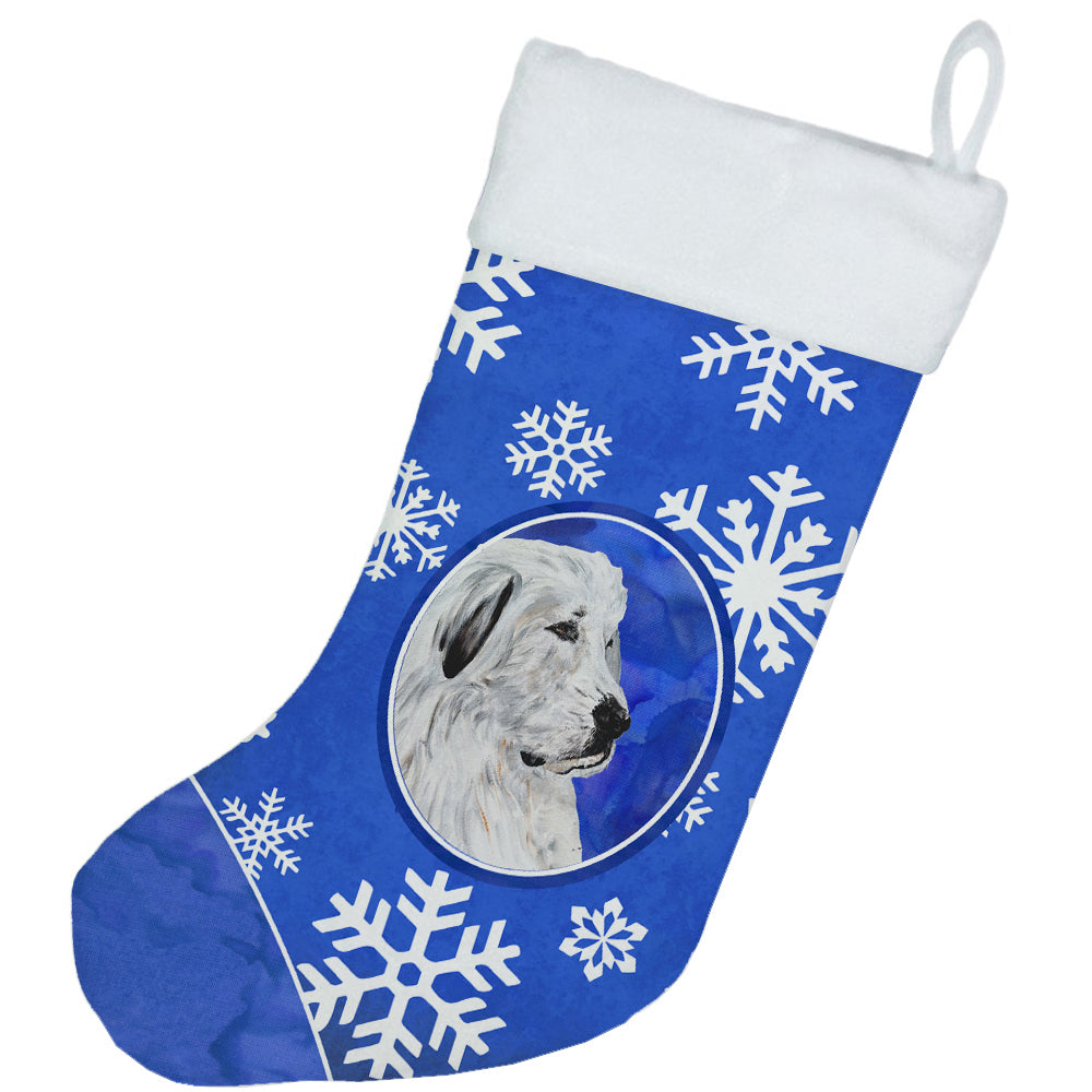Great Pyrenees Winter Snowflakes Christmas Stocking SC9786-CS  the-store.com.