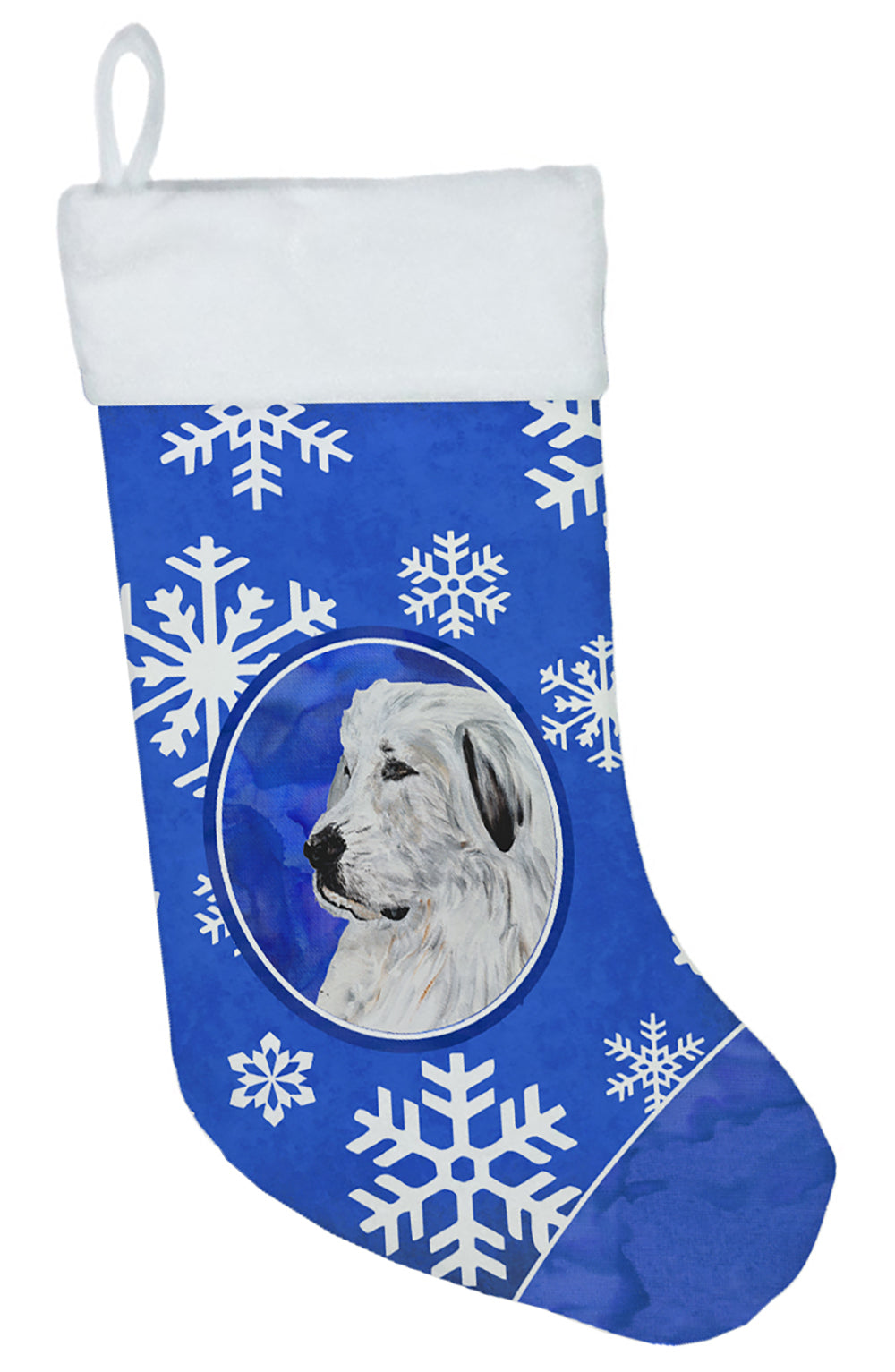 Great Pyrenees Winter Snowflakes Christmas Stocking SC9786-CS  the-store.com.