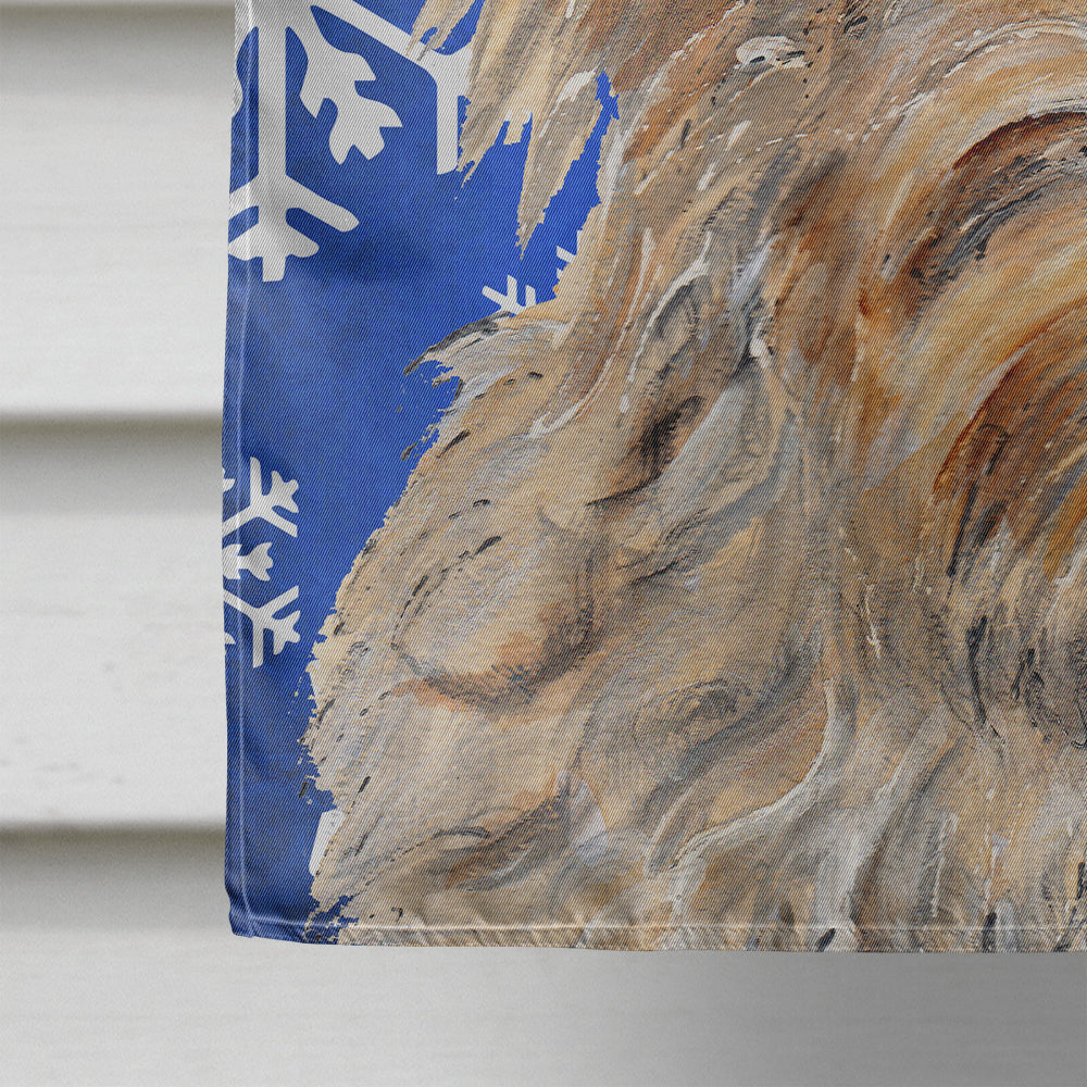 Golden Doodle 2 Winter Snowflakes Flag Canvas House Size SC9787CHF  the-store.com.