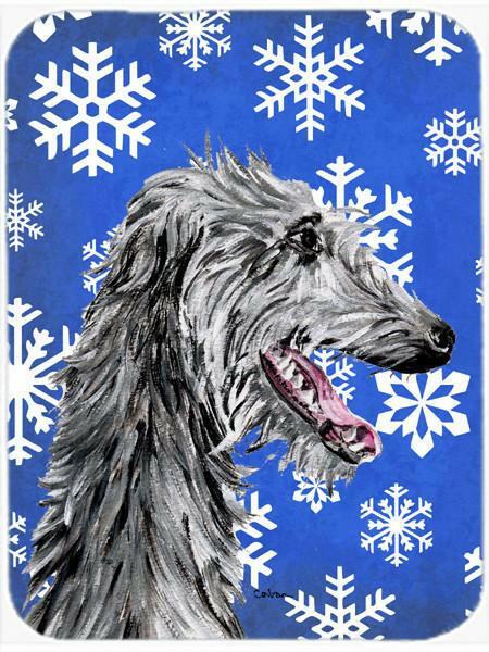 Scottish Deerhound Winter Snowflakes Mouse Pad, Hot Pad or Trivet SC9789MP by Caroline&#39;s Treasures