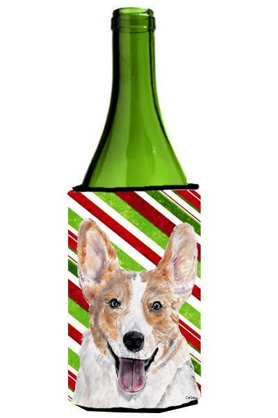 Cardigan Corgi Candy Cane Christmas Wine Bottle Beverage Insulator Hugger SC9792LITERK by Caroline&#39;s Treasures