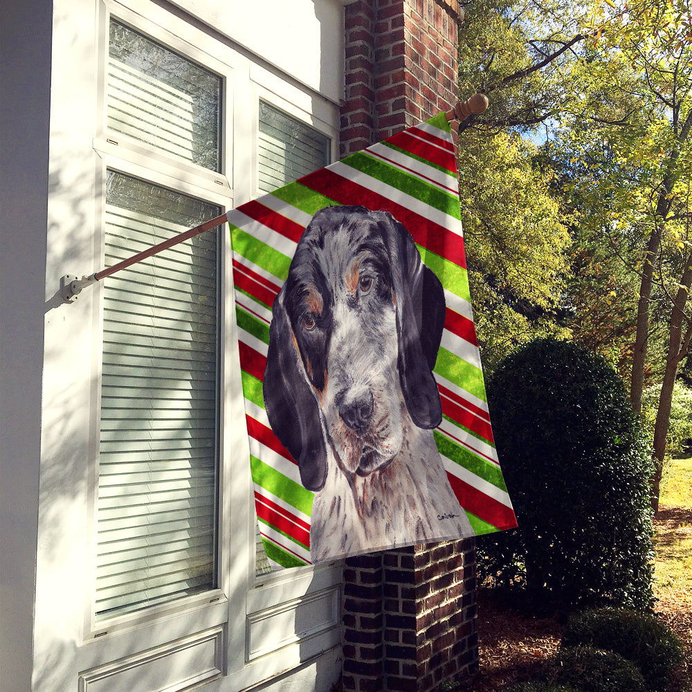 Blue Tick Coonhound Candy Cane Christmas Flag Canvas House Size SC9793CHF