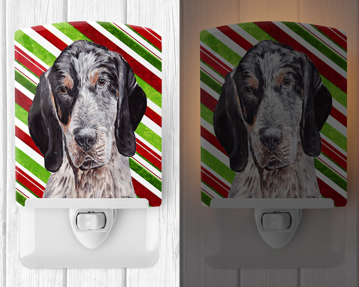 Caroline's Treasures Blue Tick Coonhound Candy Cane Christmas Ceramic Night Light SC9793CNL
