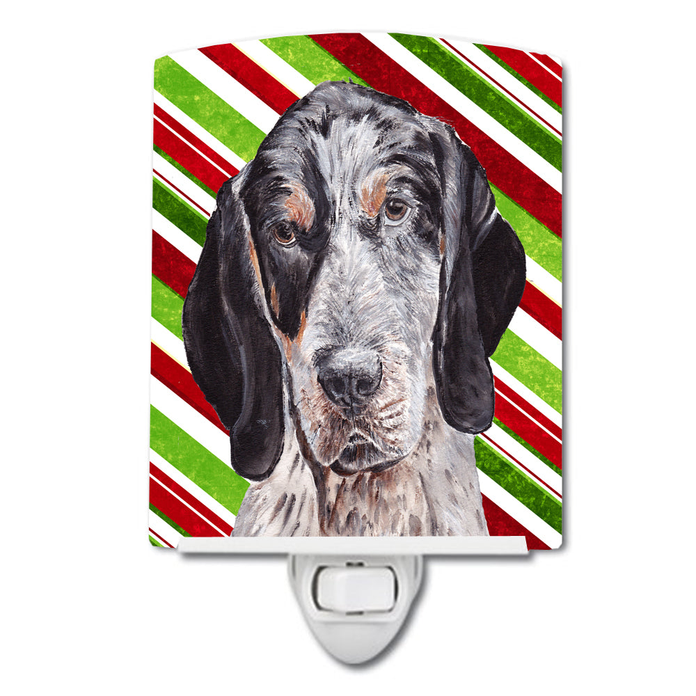 Caroline's Treasures Blue Tick Coonhound Candy Cane Christmas Ceramic Night Light SC9793CNL