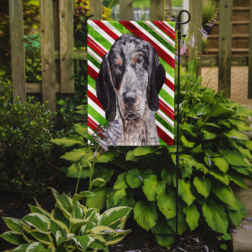 Blue Tick Coonhound Candy Cane Christmas Flag Garden Size SC9793GF