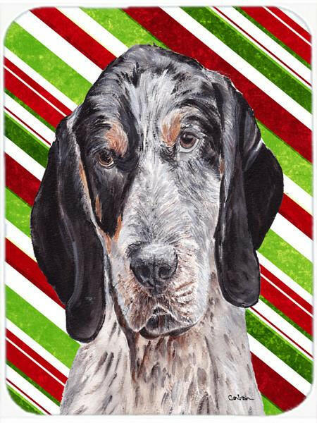 Blue Tick Coonhound Candy Cane Christmas Glass Cutting Board Large Size SC9793LCB by Caroline&#39;s Treasures
