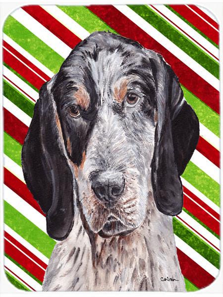 Blue Tick Coonhound Candy Cane Christmas Glass Cutting Board Large Size SC9793LCB by Caroline's Treasures