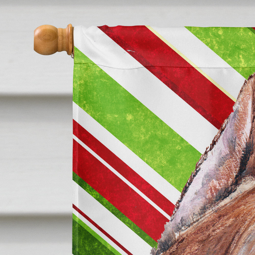 Staffordshire Bull Terrier Staffie Candy Cane Christmas Flag Canvas House Size SC9800CHF  the-store.com.