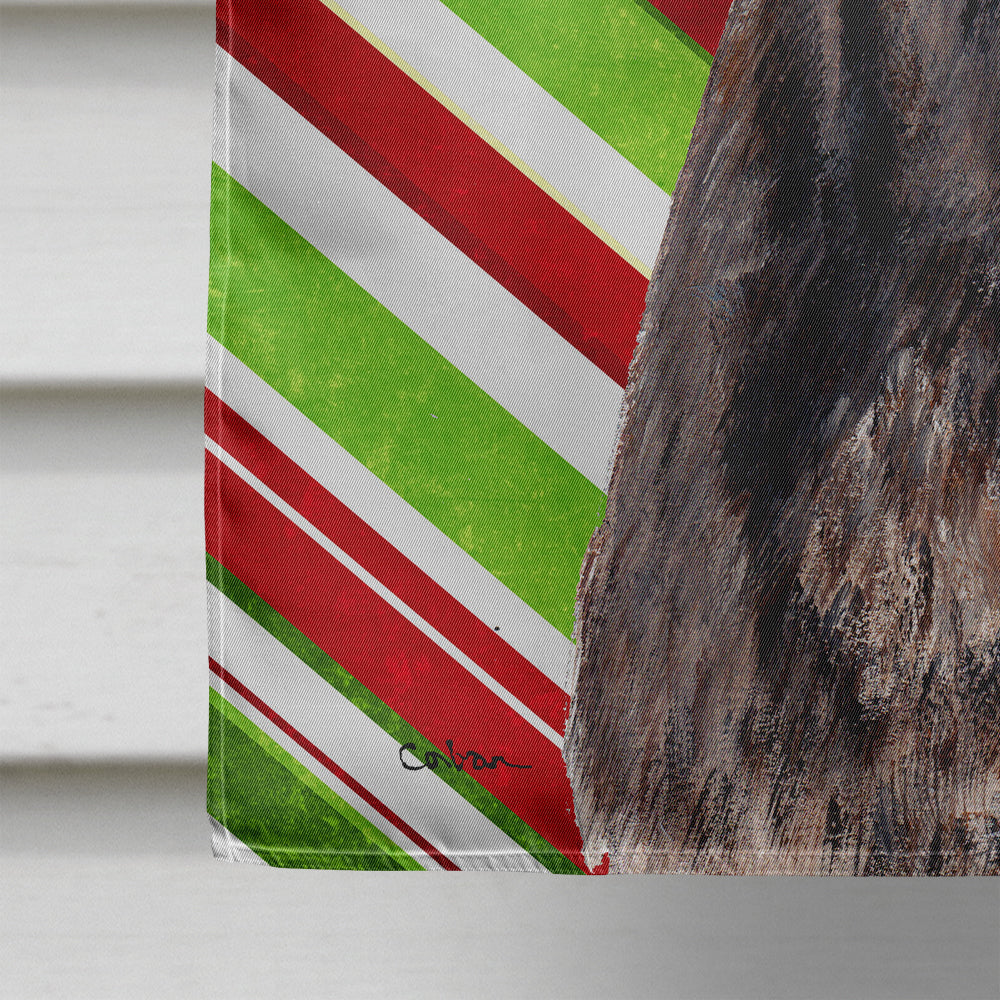 Staffordshire Bull Terrier Staffie Candy Cane Christmas Flag Canvas House Size SC9801CHF  the-store.com.