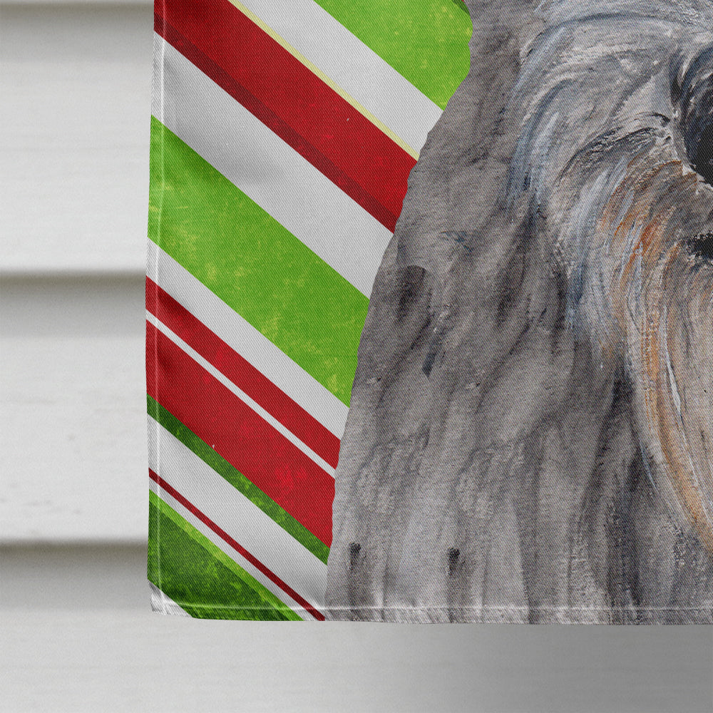 Scottish Deerhound Candy Cane Christmas Flag Canvas House Size SC9802CHF  the-store.com.