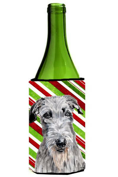 Scottish Deerhound Candy Cane Christmas Wine Bottle Beverage Insulator Hugger SC9802LITERK by Caroline&#39;s Treasures