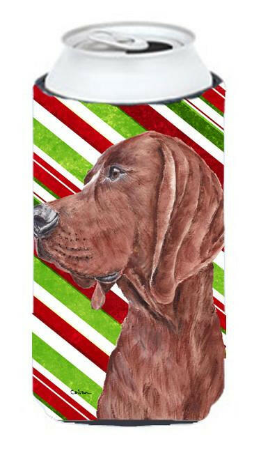 Redbone Coonhound Candy Cane Christmas Tall Boy Beverage Insulator Hugger SC9803TBC by Caroline&#39;s Treasures