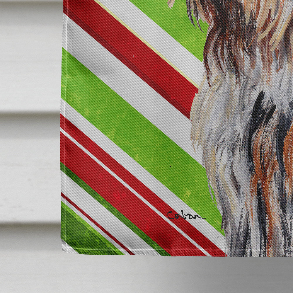 Otterhound Candy Cane Christmas Flag Canvas House Size SC9804CHF  the-store.com.