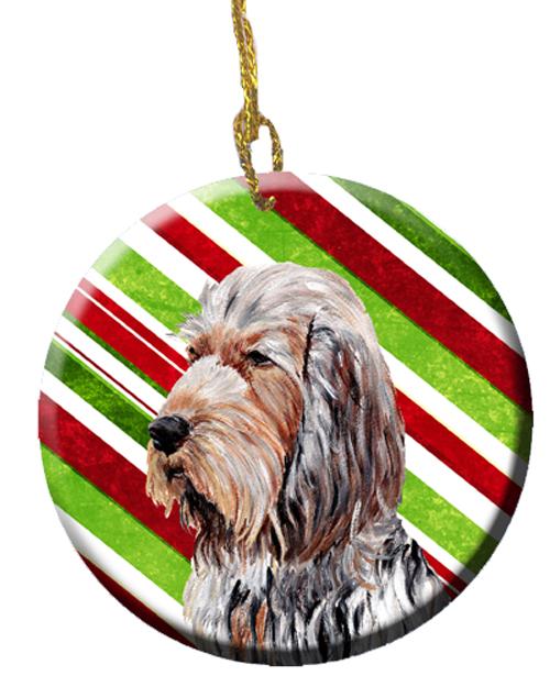 Otterhound Candy Cane Christmas Ceramic Ornament SC9804CO1 by Caroline&#39;s Treasures