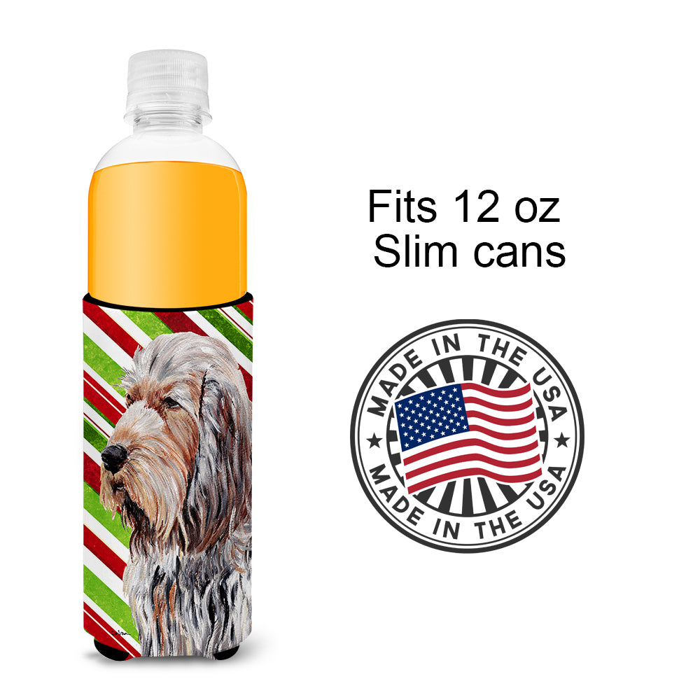 Otterhound Candy Cane Christmas Ultra Beverage Insulators for slim cans SC9804MUK