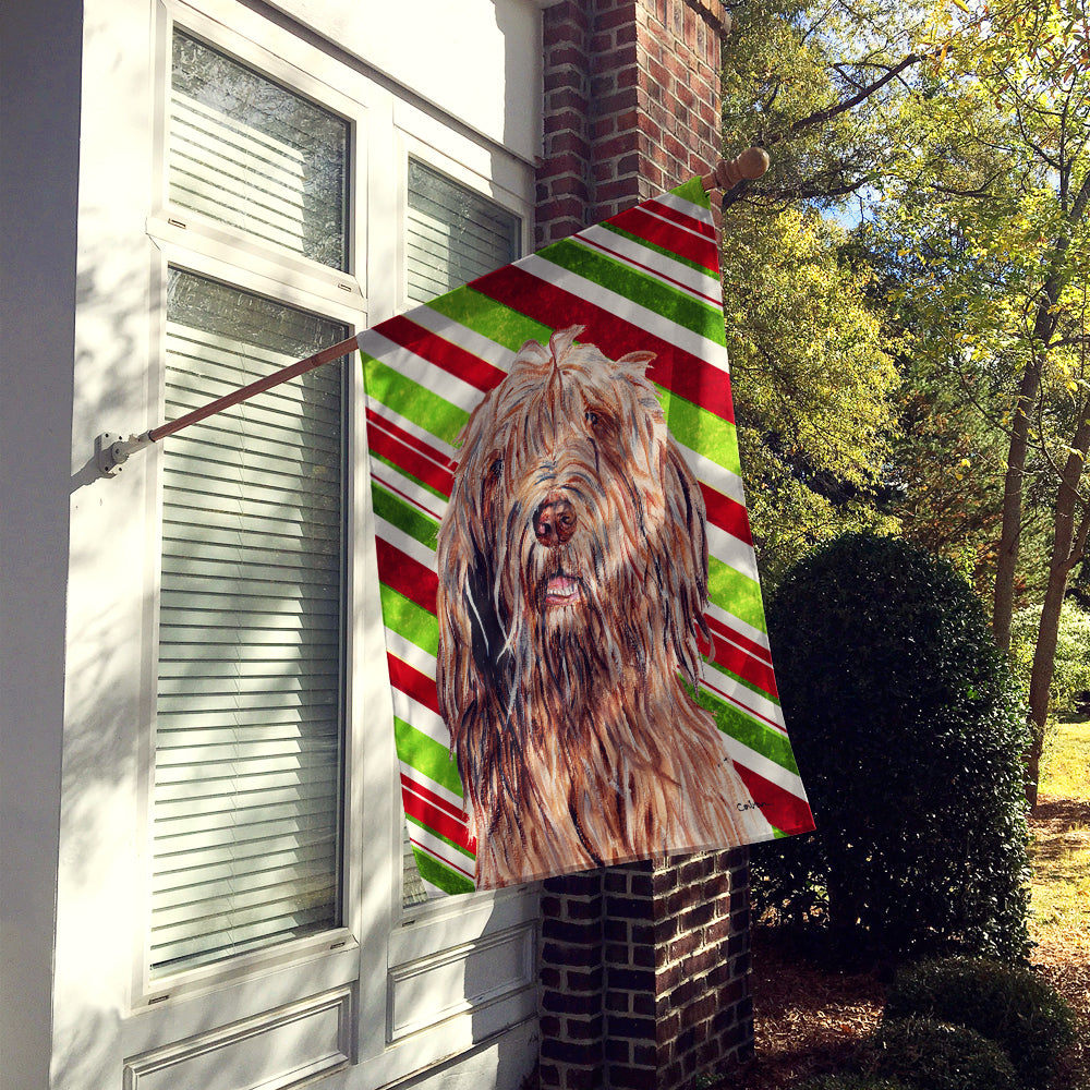 Otterhound Candy Cane Christmas Flag Canvas House Size SC9805CHF  the-store.com.