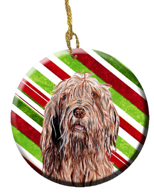 Otterhound Candy Cane Christmas Ceramic Ornament SC9805CO1 by Caroline&#39;s Treasures