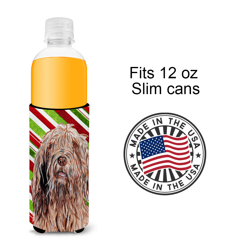 Otterhound Candy Cane Christmas Ultra Beverage Insulators for slim cans SC9805MUK