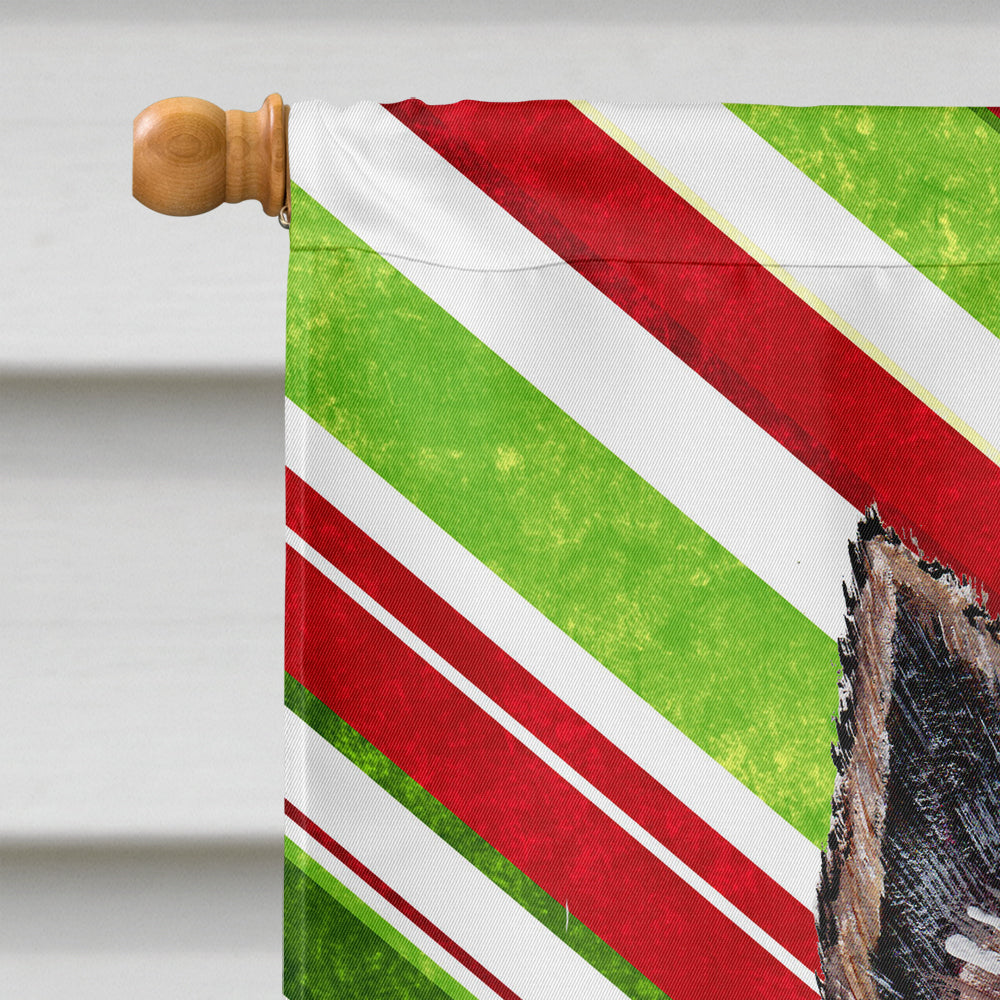 Norwich Terrier Candy Cane Christmas Flag Canvas House Size SC9806CHF  the-store.com.