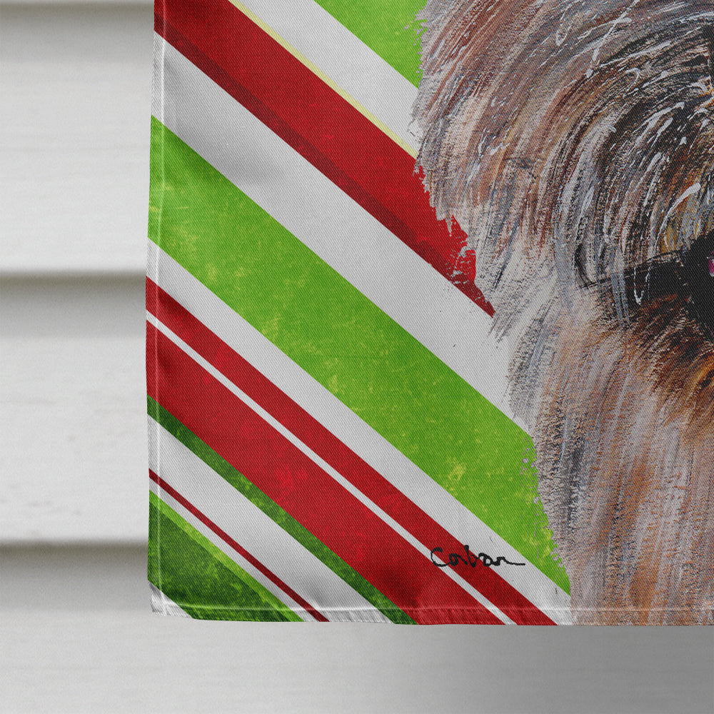 Norwich Terrier Candy Cane Christmas Flag Canvas House Size SC9806CHF