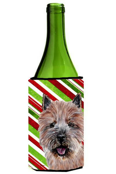 Norwich Terrier Candy Cane Christmas Wine Bottle Beverage Insulator Hugger SC9806LITERK by Caroline's Treasures