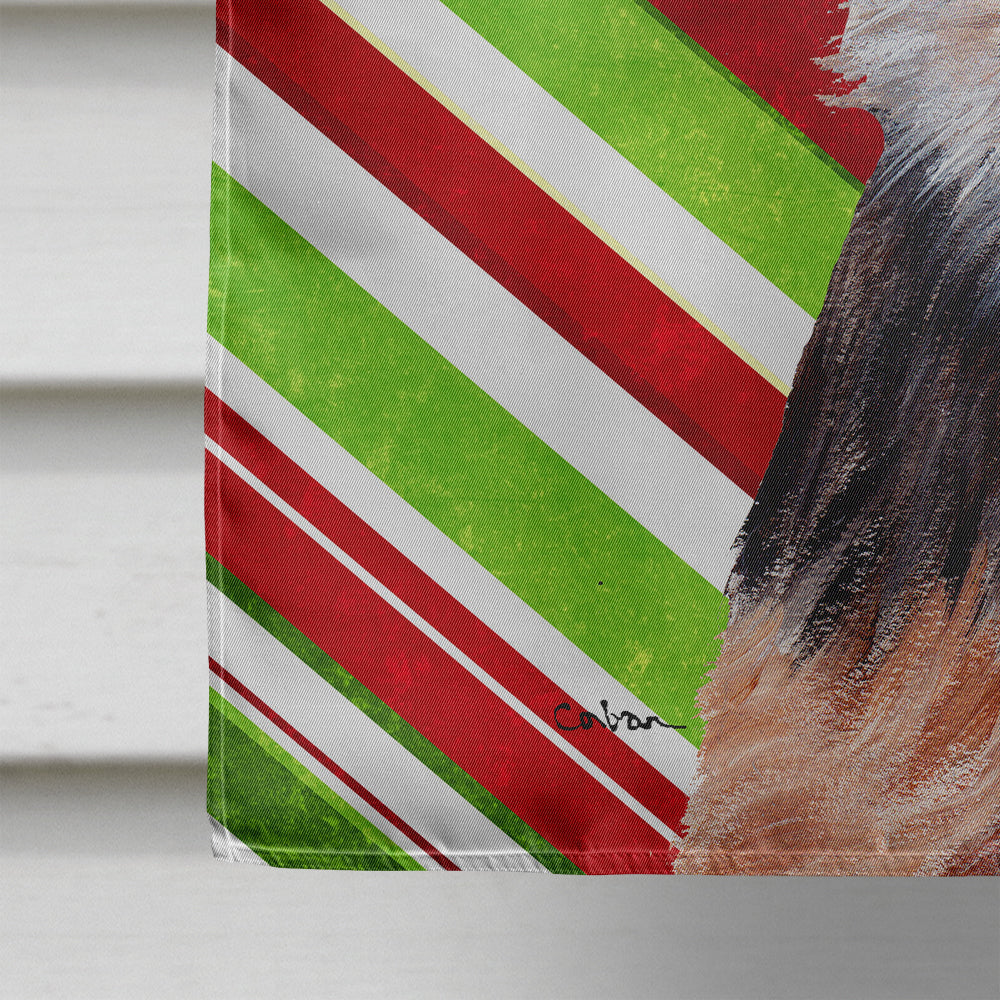 Norfolk Terrier Puppy Candy Cane Christmas Flag Canvas House Size SC9807CHF