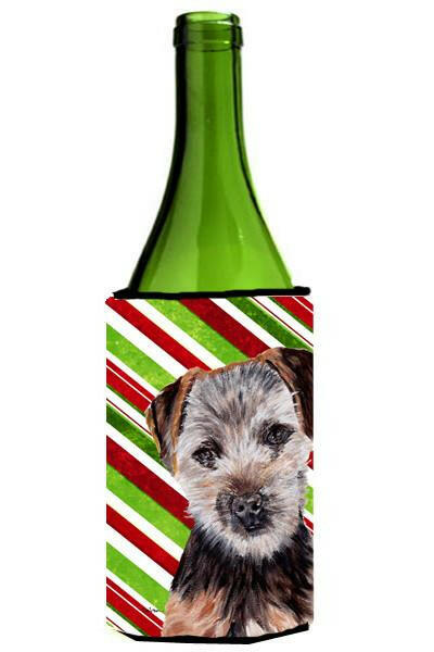 Norfolk Terrier Puppy Candy Cane Christmas Wine Bottle Beverage Insulator Hugger SC9807LITERK by Caroline&#39;s Treasures
